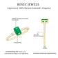 Natural Emerald Cut Emerald Engagement Ring with Diamond Side Stones