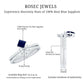 Designer Princess Cut Blue Sapphire and Diamond Flower Wedding Ring Set