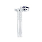 Designer Princess Cut Blue Sapphire and Diamond Flower Wedding Ring Set