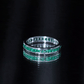 Channel Set Princess Cut Emerald Eternity Band Ring
