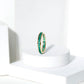 Channel Set Princess Cut Emerald Eternity Band Ring