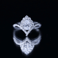Designer 0.79 Carat Pear Shaped Moissanite Engagement Ring