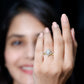 Designer 0.79 Carat Pear Shaped Moissanite Engagement Ring