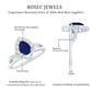 Pear Cut Blue Sapphire Designer Solitaire Ring with Diamond
