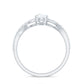 Certified Pear Cut Moissanite Split Shank Engagement Ring
