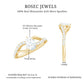 Certified Pear Cut Moissanite Split Shank Engagement Ring