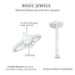 Moissanite Teardrop Engagement Ring with Half Halo