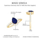 0.5 Carat Pear Shaped Blue Sapphire and Diamond Half Halo Engagement Ring