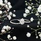 0.7 Carat Moissanite Teardrop Wedding Ring Set with Halo