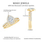 0.7 Carat Moissanite Teardrop Wedding Ring Set with Halo