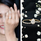 0.7 Carat Moissanite Teardrop Wedding Ring Set with Halo