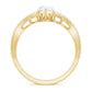 Designer Pear Shaped Moissanite Crossover Engagement Ring