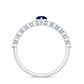 0.5 Carat Minimal Blue Sapphire Solitaire Promise Ring with Diamond