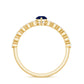 0.5 Carat Minimal Blue Sapphire Solitaire Promise Ring with Diamond