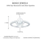 0.7 Carat Pear Shape Moissanite Crown Engagement Ring