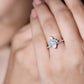 0.7 Carat Pear Shape Moissanite Crown Engagement Ring