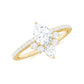0.7 Carat Pear Shape Moissanite Crown Engagement Ring