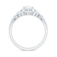 Pear Cut Moissanite Halo Bridal Ring Set with Certificate