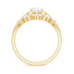 Pear Cut Moissanite Halo Bridal Ring Set with Certificate