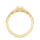 Pear Moissanite Double Band Engagement Ring with Enhancer