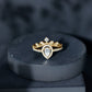 Vintage Style Moissanite Teardrop Wedding Ring Set