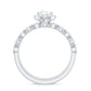 0.7 Carat Pear Shaped Moissanite Engagement Ring with 2 Enhancers