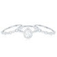 0.7 Carat Pear Shaped Moissanite Engagement Ring with 2 Enhancers