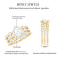 0.7 Carat Pear Shaped Moissanite Engagement Ring with 2 Enhancers