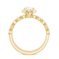0.7 Carat Pear Shaped Moissanite Engagement Ring with 2 Enhancers