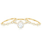 0.7 Carat Pear Shaped Moissanite Engagement Ring with 2 Enhancers