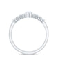 Anillo de compromiso de moissanita talla marquesa con alianza de boda en forma de V