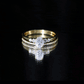 Certified Moissanite Oval Engagement Ring with Wedding Band