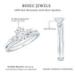 Certified Moissanite Oval Engagement Ring with Wedding Band