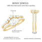 Oval Cut Moissanite Engagement Ring with Wedding Band Set