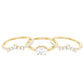 Brilliant Cut Moissanite Trio Wedding Ring Set with Certificate