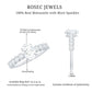 Certified Moissanite Oval Cut Engagement Ring with Side Stones