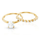 Oval Cut Moissanite Solitaire Bridal Ring Set for Women