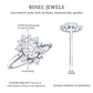 Certified Oval Moissanite Flower Halo Engagement Ring