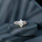 Marquise Cut Moissanite Solitaire Trio Ring Set