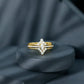 Marquise Cut Moissanite Solitaire Trio Ring Set