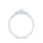 Marquise Cut Moissanite Halo Engagement Ring with Chevron Wedding Band