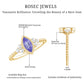Vintage Style Marquise Tanzanite Promise Ring with Diamond Trio