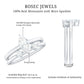 Marquise Cut Moissanite Engagement Ring with Stackable Band