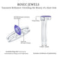 Juego de 2 Anillos de Promesa de Diamantes con Tanzanita Natural Marquesa de 0.6 Quilates