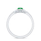 Natural 0.8 Carat Marquise Emerald Diamond Promise Ring Set of 2