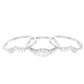 Certified Moissanite Trio Bridal Ring Set for Women