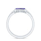 Certified 0.6 Carat Real Marquise Tanzanite 3 Piece Wedding Ring Set with Diamond