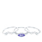 Certified 0.6 Carat Real Marquise Tanzanite 3 Piece Wedding Ring Set with Diamond