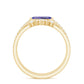 Certified 0.6 Carat Real Marquise Tanzanite 3 Piece Wedding Ring Set with Diamond