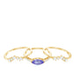 Certified 0.6 Carat Real Marquise Tanzanite 3 Piece Wedding Ring Set with Diamond